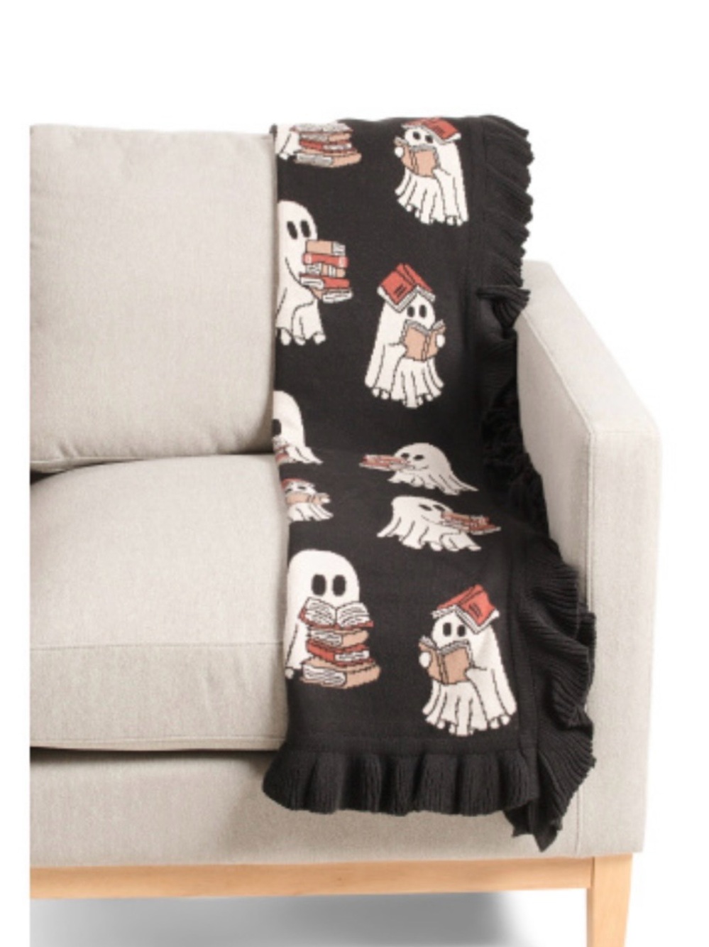 Viral Ghost Reading Book Blanket